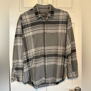 Timberland Weathergear Mens Casual Button Up Plaid Flannel Long Sleeve Shirt | L